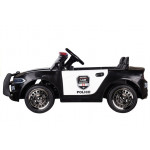 Elektrické autíčko - policajné - čierne